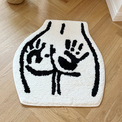 Butt Print Non-Slip Bathroom Rug