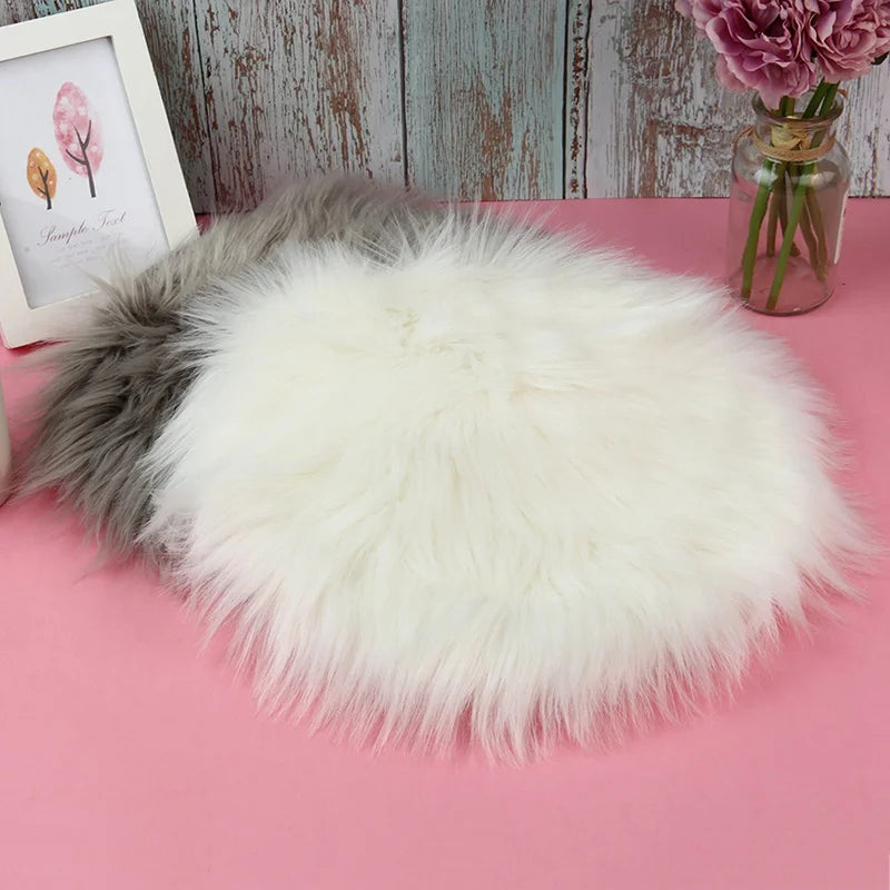 Soft Artificial Sheepskin Chair Cover