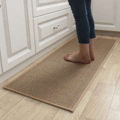 Natural Linen Weave Kitchen Floor Mat