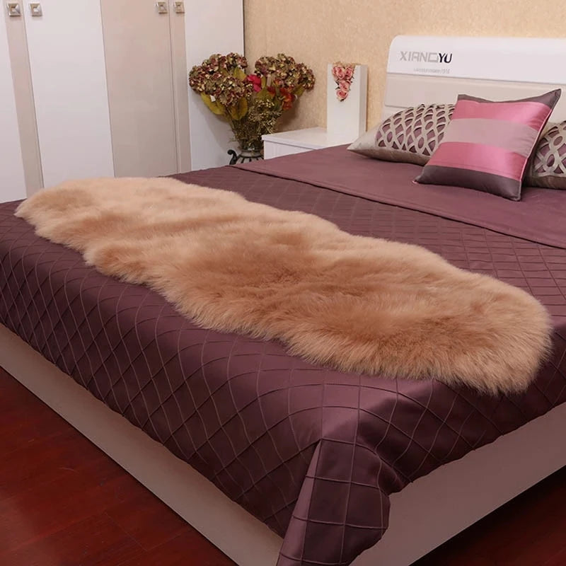 Plush Soft Sheepskin Bedroom Carpet