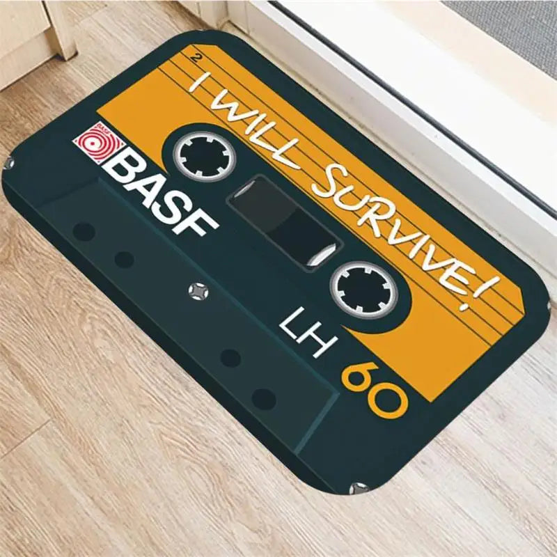 3D Cassette Music Tape Bath Mat