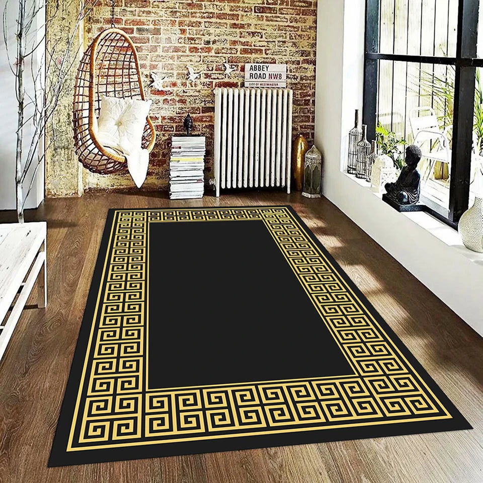 Chinese Black Gold Luxury Carpet