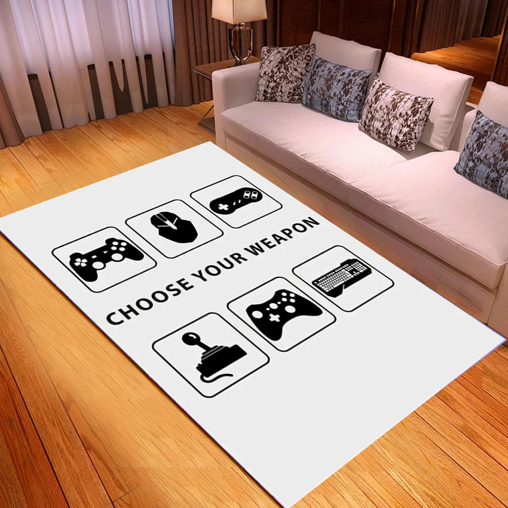 Game Console Symbols Anime Rug