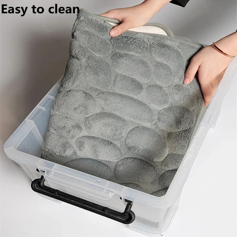 Embossed Memory Foam Bath Mat