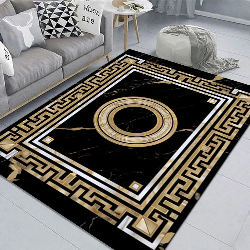 Black Gold Classical Carpet