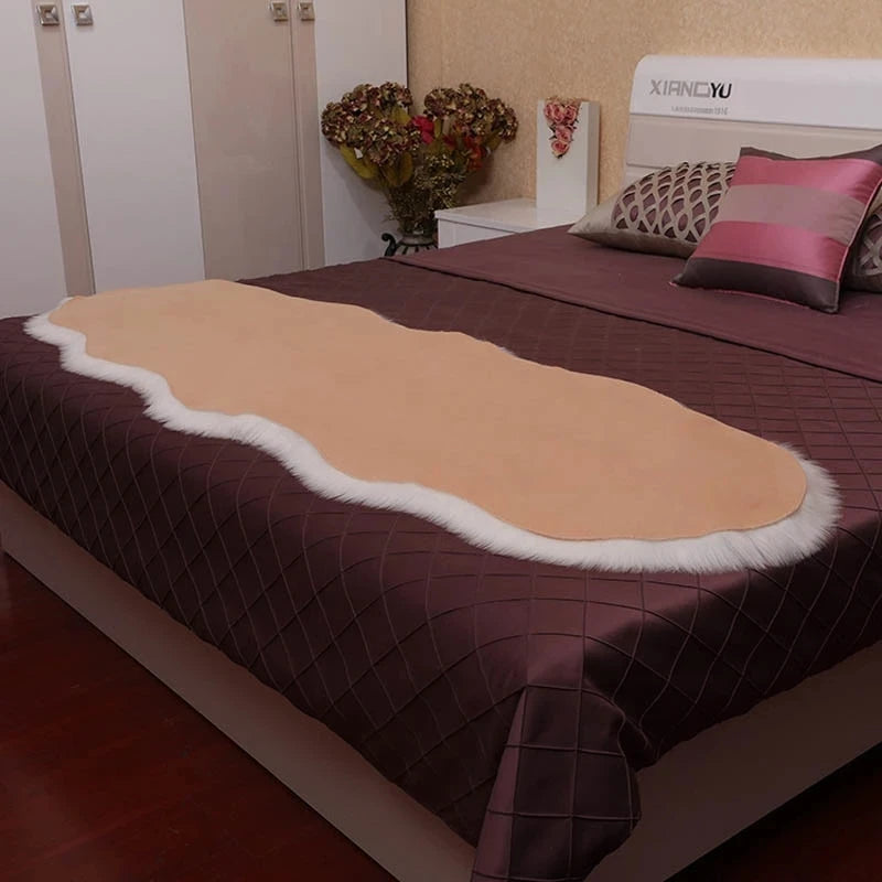 Plush Soft Sheepskin Bedroom Carpet