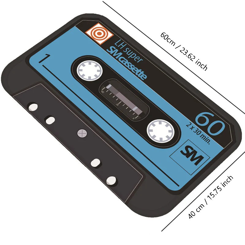 3D Cassette Music Tape Bath Mat