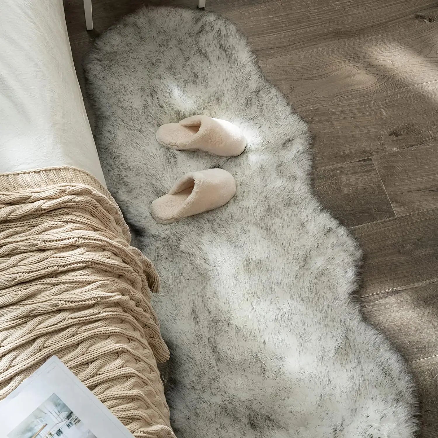 Soft Fur Wool Bedroom Living Room Rug