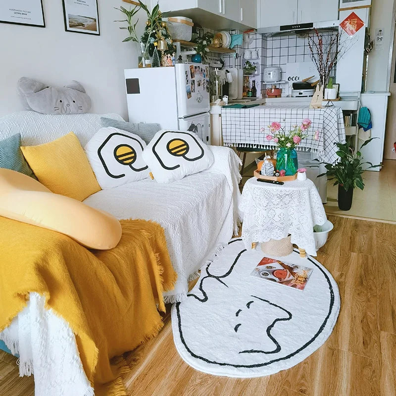 Nordic Cartoon Cat Rug