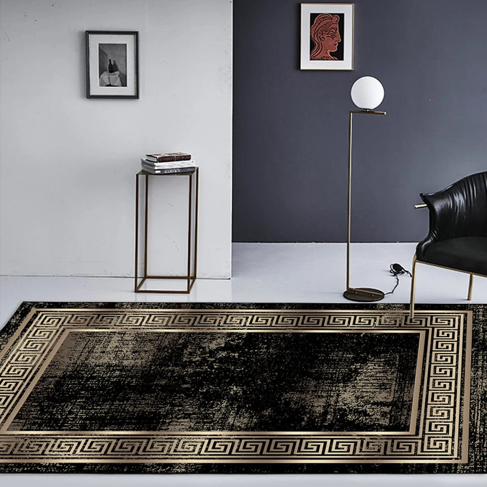 Chinese Black Gold Luxury Carpet