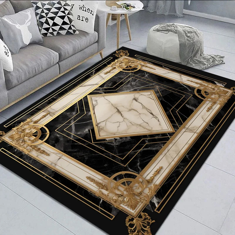 Black Gold Classical Carpet