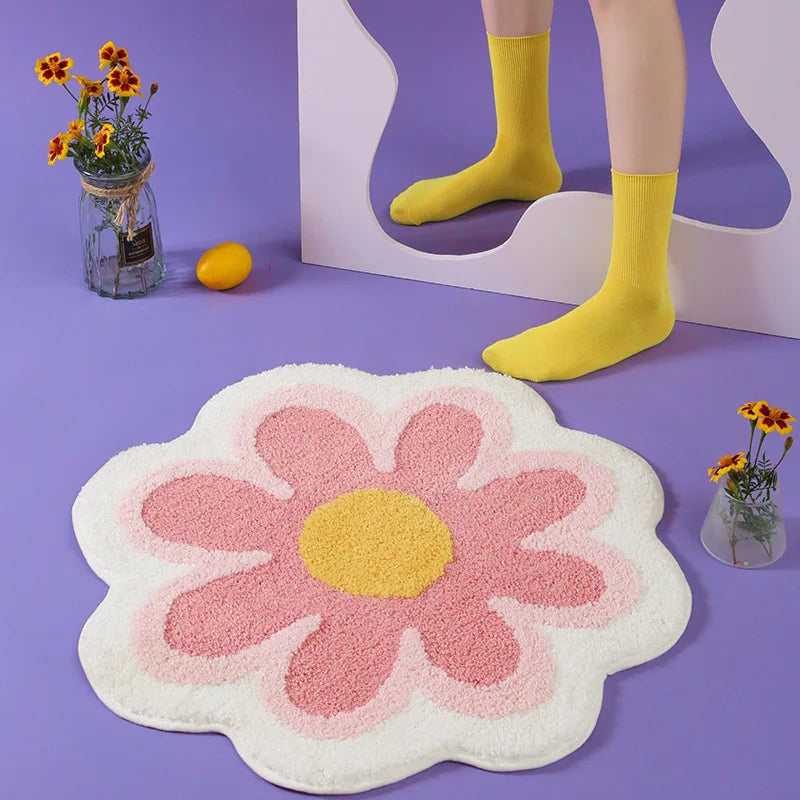 Nordic Flower Cartoon Rug